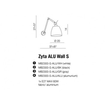 Kinkiet ZYTA WALL S AZ2295 – Azzardo
